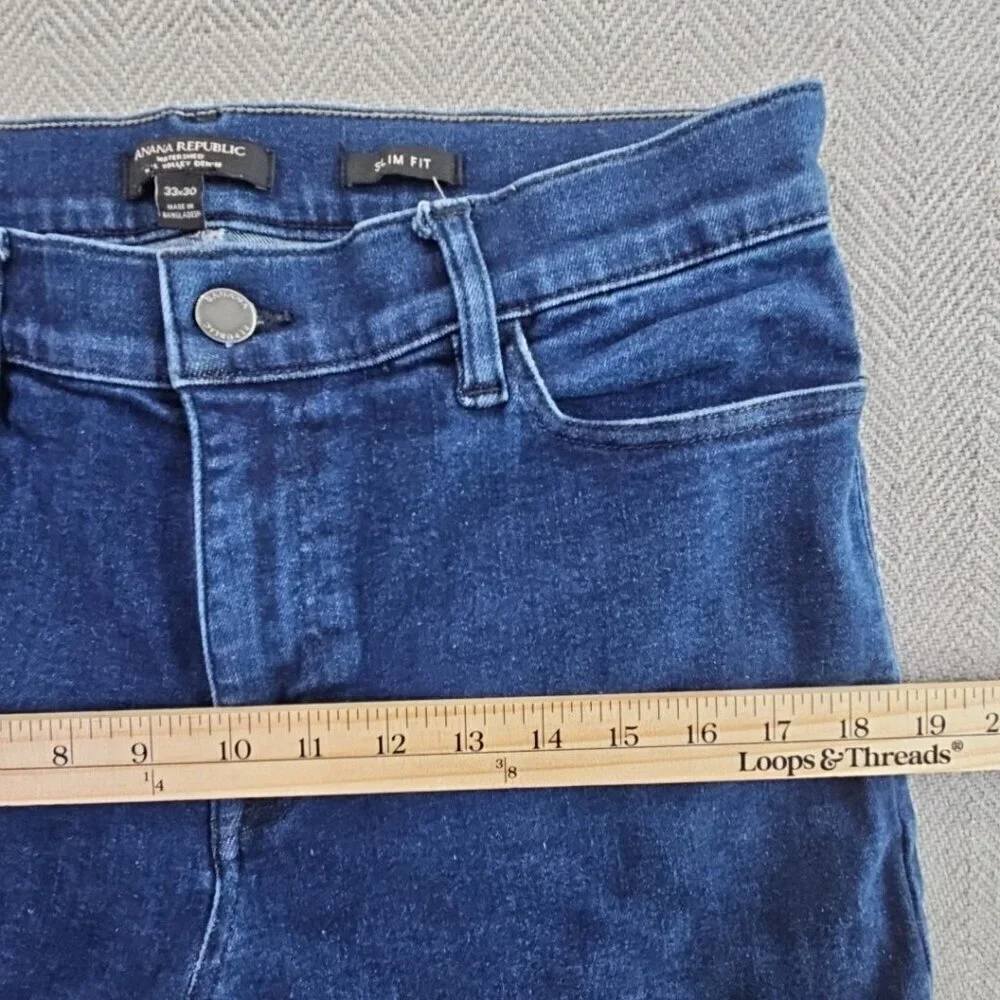 Banana Republic Watershed Mill Valley Denim Jeans Men's 33x30 Slim‎ Fit Blue EUC